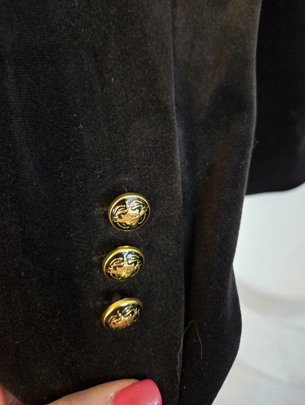 Adrienne Vittadini Black Velvet Single-Button Blazer Size S - Picture 8 of 10